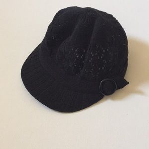 Black lace hat